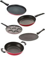 Nirlon 5 pcs of Non-stick Pot and Pans Cookware Set with Bakelite Handle