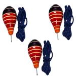IAgri Wooden pambaram/Handcrafted Wooden String Top/Spinning Tops for Kids - 3 Nos