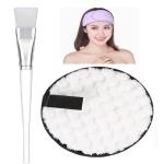 TWIREY Face Mask Brush with Makeup Remover Sponge and Facial Hair band Multipurpose Tools for Salon and Home(PACK OF 3)