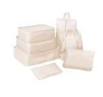 Styleys Packing Cubes 7 Set Lightweight Travel Luggage Organizers with Laundry Bag or Toiletry Bag or Shoe Bag Beige S11003