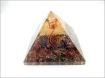 Jet International Garnet Orgone Pyramid - 60 mm