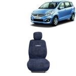 Kingsway Towel Fabric Car Seat Covers for Maruti Suzuki Ertiga, 2016 - 2018 Model, Material: 100% Cotton, Color : Grey, Complete Set of All Seats (Car Specific Front + Rear Seat Covers)