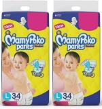 MamyPoko Pants Standard Diapers, Large size ( pack of 34 ) - L (68 Pieces)