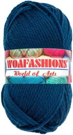 WOAFASHIONS - WORLD OF ARTS Dark Teal Acrylic Hand Knitting And Crochet Yarn, 200 G