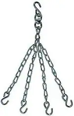 Skmt Silver Steel Boxing Punching Bag Chain With Hook, 1.5 Ft