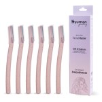 Hyuman Grooming Eyebrow & Facial Razor for Women| Home hair removal for women | Pack of 6