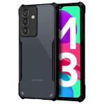 Fashionury Shockproof Crystal Clear Samsung Galaxy M13 4G Back Cover Case | 360 Degree Protection | Protective Design | Transparent Back Cover Case for Samsung Galaxy M13 4G(Black Bumper)(TPU+Plastic)