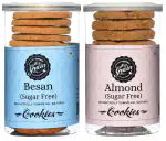 Hey Grain Cookies Combo-8 (Besan Sugar Free & Almond Cookies Sugar Free)