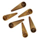 Arman Spoons Brown Wood Masala Spoon Set (Pack Of 6)