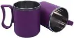 MODERNINNOVATOR Freezer Safe and BPA Free Stainless Steel Double Wall Coffee Mug with Handle - 200 ml (pack of 2)