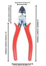 PERFECT TECH Combination Side Cutting Plier 6 Inch | Cutting Plier Tool Kit | Anti-Rust Properties For Gripping | Holding And Cutting Wires | Industrial & Plumber Hand Tools | Pliers For Home Tool Kit | Shock Proof Grip | 150 mm 6 INCH (SPL-06 RED)