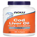 NOW Foods, Cod Liver Oil, 1,000 mg, 180 Softgels