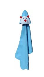 My NewBorn Solid Hooded Baby Blanket for Baby (Fleece, Sky Blue)