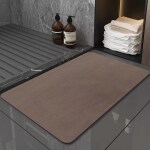Tallin Non- Slip Base Memory Natural Rubber Bathroom Door Shower Mat Suitable for Bathroom