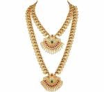 Gyaan Jewels Handmade Gold Plated Alloy Earring and Necklace Set Beige (Women) Free Size
