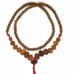 Feel Touch Mart 1 to 14 Mukhi Sarva Siddha Mala Indonesia 5 Mukhi Rudraksha with Gauri Shankar & Ganesha Original IGL Lab Certified Silk Red Dori 1 14 by