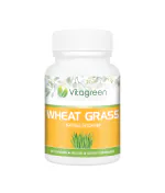 VitaGreen WHEAT GRASS Capsules For Energy, Immunity & Detoxification, Pure Natural & Ayurvedic (500 MG, 60 Capsules)