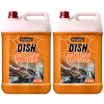 Fivanta Dishwash Liquid 10 Liter Orange Leaves No Residue, Grease Cleaner For All Utensils