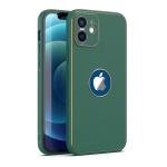 HILLS & MILES Logo View Compatible with Apple iPhone 12 6.1 inch Slim Premium Classic Luxury Elegant Thin Back Case (PU Leather Green Mobile Cover )