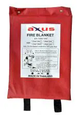 Axus Red Fiberglas Fire Blanket Soft Bag, 1.2 X 1.8 M