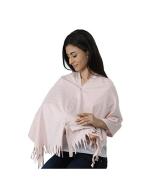 nene Stripes Breastfeeding Multi Purpose Scarf The Jersey Cotton Nursing Shawl, Breathable Breastfeeding Cover-Grey- Large Size 165cmX55cm (Pink)