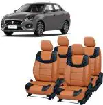 AUTO-SAFE Orange, Yellow Leatherette Car Seat Cover for Maruti Swift Dzire