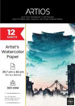 ARTIOS Artists' Watercolor Papers - 12 A3 100% Cotton Sheets