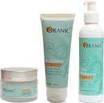 ORANIC Plant Derived Body Lotion, Face Cream and Face Scrub Paraben and SLS Free Orange Peel Extract (pack of 3)