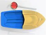 Kuhu Creations Retro Steam Tin Toy Boat.