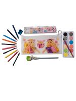 Neel Plastic All Mix Colour Pencils Pouch Drawing Kit With Pencil Shapner And 4 In 1 Gaming Scale For Kids (Pack Of 4)