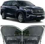 Able Elegant Half Car Magnetic Sun Shade Curtains for Toyota INNOVA HYCROSS Set of 6 Pcs