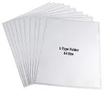 Shining Zon L Folder File A4 Size Transparent Clear Polyurethane Document Certificate Paper Holder Organizer (Pack of 100) (200 Micron)