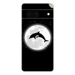 GADGETSWRAP Printed Vinyl Skin Sticker for Google Pixel 7 - Moon Dolphin