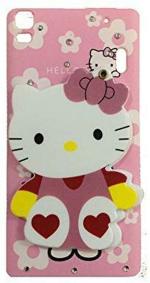 Lejaao Lenovo A7000 Hello Kitty Soft Multicolor TPU Plastic Mobile Back Cover
