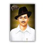 PnF Plastic Decorative Indian Freedom Fighter Bhagat Singh Art Print Rolled Wall Poster, 12 Inch X 18 Inch