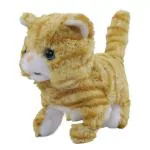 Hamleys Movers and Shakers Scottish Fold Plush Soft Cat Toy(Gold), 3Y+