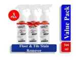 Shinelay Ecofriendly Floor & Tile Stain Remover 500 ml (Pack of 3) | Spray and Scrub Cleaner for Bathroom Taps, Basins, Showers