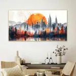 CREATIVEDECORE Creative Decorabstract-Organic-Background-Wallpaper-Illustration Wall Painting For Living Room, Bedroom, Office. | Size-(18x36)