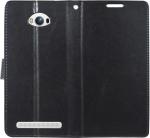 COVERBLACK Artificial Leather::Plastic Flip Cover Compatible model for Asus Zenfone Max ZC550KL - Black