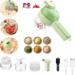 Tallin 6 in 1 Portable Electric Vegetable Cutter Wireless Food Processor Electric Vegetable Chopper