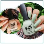 MI Fashion Extreme High Gloss Nail Polish Lacquer Pro Stay Formula The Big 15ml Bottle, Sage Mint Green, Vanilla Nude, 1.01 fl oz
