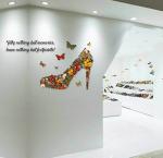 Divinedesigns Multicolor Vinyl Sandal Butterflies Wall Sticker