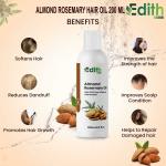 Edith Naturals Almond Oil rosemary oil Combo for Moisturizing, Hair & Skin Care Hair Oil (200 ml)