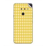GADGETSWRAP Printed Vinyl Skin Sticker for LG G8 Thinq - Yellow check