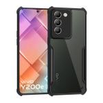 Casotec Shockproof Crystal Clear Back Case Cover for Vivo Y200e 5G / T3 5G | 360 Degree Protection TPU+PC | Air Cushion Design | Transparent Back Case for Vivo Y200e 5G / T3 5G (Black Bumper)