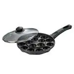 Prestige Omega Select Plus 16 Pits Paniyarakkal with Lid 24 cm (Aluminium, Non-stick)