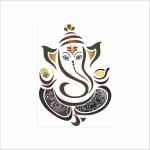 Artway 'Creative 3D Art Ganesha Wall Sticker for Living Room, Kids Room PVC Vinyl (45 cm x 40 cm )