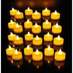 Vensikal led Diya Light smokeless Candles Outdoor and Indoor Decorative flameless and smokeless (18 Piece)
