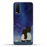 MobiEra Vivo Y12s Multicolor Colorful Couple Design Plastic Hard Case Cover