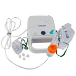 Bos Medicare Surgical Durable Compressor Portable Nebulizer with Complete Kids & Adults Mask Kit (White)